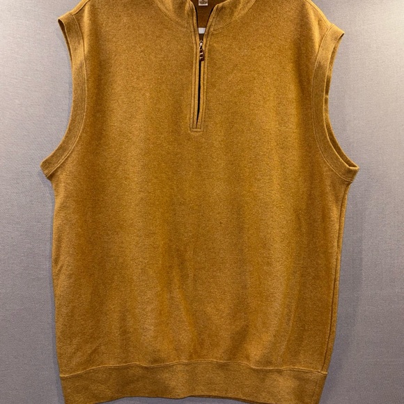 Peter Millar Tan Vest men’s size XL EUC Quarter zip - Picture 1 of 4